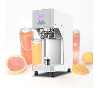 Selladora de vasos, selladora térmica de botellas totalmente automática, selladora de latas eléctrica con contador inteligente para bares, cafeterías y restaurantes (blanca, 220 V)