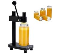 Selladora manual de latas al vacío para latas de 55 mm de diámetro, sella 20 latas/minuto, ideal para tarros de menos de 6.69 pulgadas, perfecta para bebidas, café y más