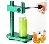 Selladora Manual De Latas, Selladora De Latas Al Vacío, Para Latas Con Un Diámetro De 55mm Y Una Altura Inferior A 6.69 Pulgadas; Base Fija, Para Cerveza, Jugos De Frutas, Café Y Refrescos Green