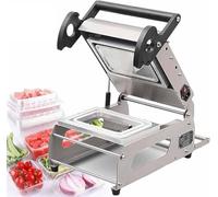 Selladora térmica comercial de acero inoxidable para bandejas de verduras, máquina semiautomática para comida para llevar, 7-8 veces por minuto, para restaurantes.,26 * 17cm