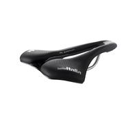 Selle Italia MAX SLR Boost Gel TI 316 Superflow - Sillín para Bicicleta de Carretera y Gravel, Cuadro TI 316 y Agujero Anatómico - Talla L3, Negro