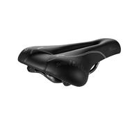 Selle Italia DONNA Gel Flow - Sillín de Bicicleta para Mujer, con Gel y Raíles de Aluminio, Cómodo, Agujero Anatómico, Inserciones de Alta Visibilidad - Talla L2, Negro