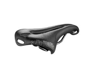 Selle Italia MAX FLITE Gel Flow Racing - Sillín Bicicleta Carretera y MTB, Agujero Anatómico, Máximo Confort, Cuadro Manganeso - Talla L3, Negro