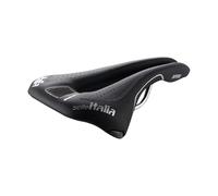 Selle Italia Novus Endurance TI 316 Superflow - Sillín de Bicicleta de Carretera, Cómodo y Ligero, con Orificio Central Superflow, Raíles TI 316