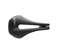 Selle Italia SI485396 Sillìn Bicicleta de Carretera Novus Boost Kit Carbonio Superflow, Rail Carbon/Keramic Ø7x9, Sillìn Corto Road Perfomance Fibra-tek Ligero, Comfort S3, Negro