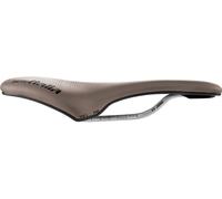 Selle Italia SLR Boost Gravel TI 316 Superflow - Sillín Bicicleta Gravel, Cómodo Sillin Racing en Gel, Agujero Superflow, Inserciones Hi-viz - Talla L3, Marrón
