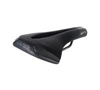 Selle Italia ST 5 Flow - Sillín de Bicicleta Urbana y Eléctricas, Cuadro de Aleación FeC y Agujero Anatómico, Inserciones de Alta Visibilidad - Talla S2, Negro