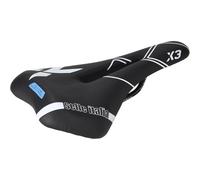 Selle Italia X3 E-Bike Climb Control Flow - Sillín MTB y E-Bike con Orificio Central, Duro-tek, Cómodo para Largas Distancias - Talla S2, Negro/Blanco