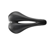 Selle Italia XO Lady Gel Flow - Sillín Bicicleta Trekking y Carretera Mujer, Rail FeC, Forma Anatómica - Talla Única S2, Negro