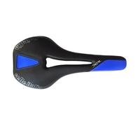 Selle Italia XR Flow - Sillín MTB y Off-Road con Orificio Central, Gel de Silicona, Revestimiento Duro-tek - Talla S2, Negro/Azul