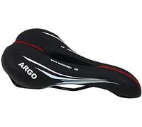 Selle Montegrappa Sillín de bicicleta de montaña de piel para hombre y mujer 1370 Argo en color negro para bicicleta de ciudad, de montaña, de trekking, fabricado en Italia