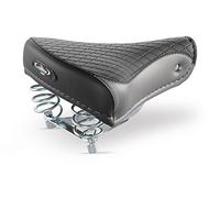 Selle Montegrappa Sillín de Ciclismo de Piel para Mujer de CITYRAD, para Bicicleta de montaña en Estilo Retro, 1750, exportación, Color Negro y Gris