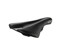 Selle San Marco Mantra Manganese - Sillín de Bicicleta Offroad, Gravel, Trail, Cross Country, Agujero Anatómico con Funda Protectora, Forma Plana, Cuadro de Manganeso - Negro, Talla L2