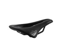 Selle San Marco SHORTFIT 130 Dynamic - Sillín de Bicicleta de Carretera Corto y Ergonómico con Hueco Central, Raíles de Acero Manganeso - Talla S3, Negro