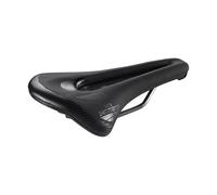 Selle San Marco SHORTFIT 2.0 Shield Supercomfort Racing - Sillín Gravel y Bikepacking con Guardabarros, Extra Gel, Agujero Anatómico, Railes de Acero - Talla L3, Negro