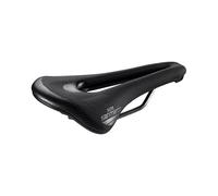 Selle San Marco SHORTFIT 2.0 Supercomfort Racing - Sillín Bicicleta Gravel y Bikepacking, Ligero y Cómodo, Agujero Anatómico, Gel Extra, Rail Acero - Talla S3, Negro