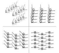 SellGood Muelles Metálicos Assorted Surtido de 60 resortes de torsión pequeños de Acero Inoxidable 304 con 3 bobinas de 1,2 mm de diámetro de Alambre y 180/120/90/60 Grados Muelles Metálicos