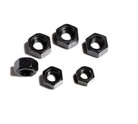 SellGood Tuerca de Mano 100 Uds Tuercas hexagonales Perno Negro, Tuerca Hexagonal métrica M2 M2.5 M3 M4 M5 M6 M8 Tuerca de Acero al Carbono(M2.5)