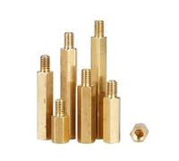 SellGood Tuerca de Mano 30 separadores de Columna Hexagonal de latón para Placas de Rack, Pernos espaciadores de PCB con Rosca Hexagonal métrica para Placa Base M2 M3(29mm 20pcs,M2 (Thread 4mm))
