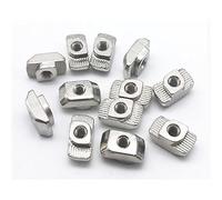 SellGood Tuerca de Mano 50 uds/100 Uds M3 M4 M5 M6 M8 Cabeza de Martillo Tuerca en T Conector de Tuerca ranurada niquelado para Perfil de extrusión de Aluminio 20 30 40 45 EU (Size : EU40-M4*50pcs)
