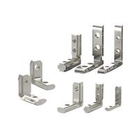 SellGood Tuerca de Mano Juego de 2-5 Conectores de Esquina Interior en Forma de L con Ranura en T M5, M6 y M8, con Tornillos para Perfil de extrusión de Aluminio.(EU4545-M8-2set)