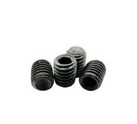 SellGood Tuerca de Mano Juego de 50 Tornillos con Punta de Copa Hexagonal de Acero de aleación de Grado 12,9, M3-M6, Color Negro(16mm,M4 50pcs)