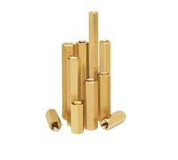 SellGood Tuerca de Mano Separador de Placa Base PCB de latón Hexagonal, M3-M4, con Rosca Hembra, Espaciador de Montaje en Perno Hueco, Tornillo de Columna de 5-60 mm, 5 a 100 Unidades(60mm (5Pcs),M3)