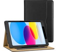 selling united Funda de piel para iPad de 10ª generación 2022 (iPad-10) de 10.9 pulgadas, cuero negro y tostado, funda magnética con función atril de 10.9 pulgadas, encendido y apagado automático