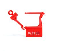 Sello a prueba de manipulaciones, candado seguridad a, sellos etiquetas desechables numeradas, cerraduras autoblocantes para(Red,100 PCS)