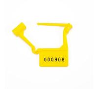 Sello a prueba de manipulaciones, candado seguridad a, sellos etiquetas desechables numeradas, cerraduras autoblocantes para(Yellow,100 PCS)