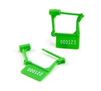 Sello a prueba de manipulaciones, candado seguridad a, sellos etiquetas desechables numeradas, cerraduras autoblocantes para(Green,100 PCS)