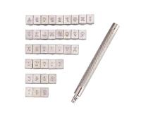 Sello alfabeto cuero Craftsman-Juego de punzones con sellos letras y números, herramientas punzonado artesanales cuero for cinturón, sello(3.0MM-37 PCS)