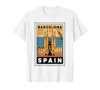 Sello artístico con Paisaje Urbano de la Sagrada Familia de Barcelona, Recuerdo Camiseta
