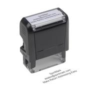 Sello autoentintado personalizado - Sello de goma personalizado para dirección, oficina, negocios - Elige entre 18 colores de tinta y dispositivo de sello colorido (hasta 3 líneas)