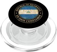 Sello Circular Envejecido Vintage de la República de Nicaragua PopSockets PopGrip para MagSafe