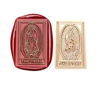 Sello con diseño de tarot con cabeza rectangular vintage para invitaciones de sobres