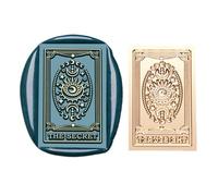 Sello con diseño de tarot con cabeza rectangular vintage para invitaciones de sobres