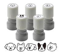 Sello con motivos de animales para niños, juego de 5 piezas con plantillas con diseño de perros, sellos de tinta - para manualidades divertidas, en casa, en la escuela, en el aula, para cartas