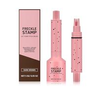 Sello de 5 Puntos & Bolígrafo de Micro Polvo Líquido para Pecas,24H Duradero Impermeable Antimanchas Resistente a la Fricción,Lápiz Natural Freckles,Técnica de Beso Solar (Marrón oscuro)