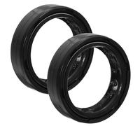 Sello de Aceite 2 Piezas para Horquilla Delantera de Motocicleta | Hierro Negro, Repuesto para Amortiguador Delantero, Mejora la Amortiguación, Reduce Vibración, Uso en Moto