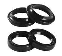 Sello de Aceite del Amortiguador de Horquilla Delantera de Motocicleta y Cubierta Antipolvo for RV125 VanVan GT200E X5 UC125 Epicuro UE125 CT 1978-2003(2pcs Oil 2pcs Dust)