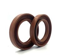 sello de aceite del esqueleto del sello de aceite, 1/2 unidades de junta hidráulica caucho fluorado FKM marrón esqueleto TC 16-17 mm diámetro interior, retén aceite(17x30x5 2PCS)