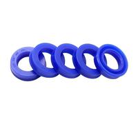 Sello de aceite, Paquete de 5 sellos aceite hidráulico eje radial UN, copa en U labio único PU, ID azul, 8-19mm(10x18x8mm)