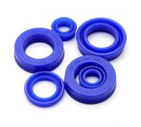 sello de aceite, Sello de eje radial, paquete 5 bobinas en U labio único PU, ID azul, 8-19 mm, hidráulicas(15x25x6(5pcs))