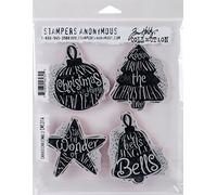 Sello de Anonymous Tim Holtz Cling sellos, tallada Navidad 2