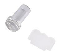 Sello de arte de uñas 2pcs De moda Gel Transparente de Esmalte de Uñas con Herramienta de Manicura Raspador Stamper Transferencia