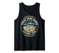 Sello de Aventura Retro del Parque Nacional Great Sand Dunes de Colorado Camiseta sin Mangas