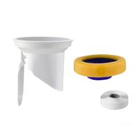 Sello de brida de inodoro de cierre automático con válvula antireflujo, sellado de inodoro de PVC para anillo para conexión de drenaje a prueba de fugas, diámetro exterior de 12,5 cm, amarillo