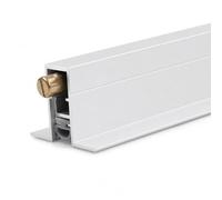 Sello de caída puerta automático empotrado aleación aluminio | Blanco plateado, 14x30x(600-1200)mm, 14x34x(800-1000)mm(Recessed-1,14*34*915mm)