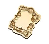 Sello de cera antiguo, cabezal de sello de latón macizo, herramienta de estampado grabado, marco de flores para cartas hechas a mano, embalaje de regalo, sello vintage para papelería